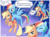 Size: 2500x1840 | Tagged: safe, artist:ryuu, applejack, rainbow dash, earth pony, pegasus, pony, g4, applejack is not amused, female, lesbian, mare, scared, ship:appledash, shipping, unamused