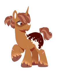 Size: 490x599 | Tagged: safe, artist:iheyyasyfox, artist:selenaede, oc, oc only, pony, unicorn, base used, magical lesbian spawn, male, offspring, parent:applejack, parent:tempest shadow, parents:tempestjack, simple background, solo, stallion, transparent background