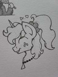 Size: 2576x1932 | Tagged: safe, artist:drheartdoodles, princess luna, pony, g4, 80s princess luna, alternate hairstyle, female, jewelry, smiling, solo, traditional art