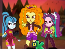 Size: 404x305 | Tagged: safe, screencap, adagio dazzle, aria blaze, sonata dusk, equestria girls, equestria girls series, g4, sunset's backstage pass!, spoiler:eqg series (season 2), clothes, cropped, crossed arms, female, pigtails, ponytail, the dazzlings, trio