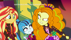 Size: 1920x1080 | Tagged: safe, screencap, adagio dazzle, sonata dusk, sunset shimmer, equestria girls, equestria girls specials, g4, my little pony equestria girls: better together, my little pony equestria girls: sunset's backstage pass, angry, music festival outfit, shrunken pupils