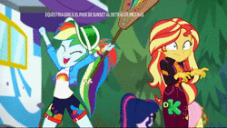 Size: 1920x1080 | Tagged: safe, screencap, applejack, fluttershy, rainbow dash, sci-twi, sunset shimmer, twilight sparkle, equestria girls, equestria girls specials, g4, my little pony equestria girls: better together, my little pony equestria girls: sunset's backstage pass, accidental spanking, animated, compilation, discovery kids, female, music festival outfit, ouch, out of context, outtakes, slapstick, sound, spanking, thank you, webm, you know for kids