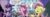 Size: 800x274 | Tagged: safe, artist:brenda hickey, idw, official comic, fluttershy, pinkie pie, twilight sparkle, alicorn, earth pony, pegasus, pony, unicorn, g4, spirit of the forest #2, spoiler:comic, comic, cup, cute, female, mare, one of these things is not like the others, shyabetes, speech bubble, teacup, that pony sure does love sugar, trio, twilight sparkle (alicorn)