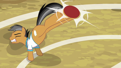 Size: 1280x720 | Tagged: safe, screencap, quibble pants, earth pony, pony, common ground, g4, ball, male, solo