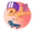 Size: 1200x1080 | Tagged: safe, artist:ponyxwright, scootaloo, pegasus, pony, g4, abstract background, cute, cutealoo, female, filly, helmet, newbie artist training grounds, scooter, solo