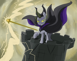 Size: 1280x1024 | Tagged: safe, artist:chaosmalefic, pony, maleficent, ponified, solo