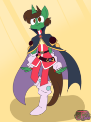 Size: 768x1024 | Tagged: safe, artist:jennyatethepizzza, oc, oc only, oc:frost d. tart, anthro, clothes, cosplay, costume, crossdressing, lina inverse, slayers, solo