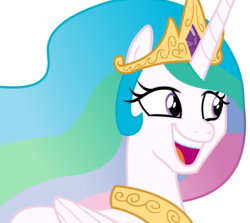 Size: 3781x3375 | Tagged: safe, artist:sketchmcreations, princess celestia, alicorn, pony, between dark and dawn, g4, cute, cutelestia, faic, female, high res, open mouth, simple background, smiling, solo, transparent background, vector