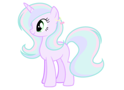 Size: 2269x1641 | Tagged: safe, artist:rachelclaradrawz, oc, oc only, oc:clara, pony, unicorn, ear piercing, earring, female, jewelry, mare, outline, piercing, simple background, smiling, solo, transparent background, white outline