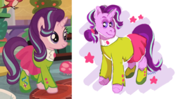 Size: 978x551 | Tagged: safe, artist:kittycoot, starlight glimmer, pony, unicorn, g4, boots, clothes, female, mare, ponytail, shoes, skirt, solo