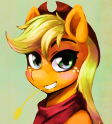 Size: 1800x2000 | Tagged: safe, artist:kunshomo, applejack, earth pony, pony, g4, female, looking at you, mare, solo