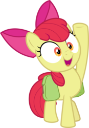 Size: 3000x4310 | Tagged: safe, artist:sollace, apple bloom, earth pony, pony, g4, the last crusade, .svg available, bag, bound together, cute, cutie mark crusaders, female, filly, foal, raised leg, saddle bag, show accurate, simple background, solo, tied, transparent background, vector