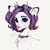 Size: 1280x1279 | Tagged: safe, artist:sarkarozka, rarity, deer, deer pony, original species, g4, alternate hairstyle, bust, deerified, ear piercing, horns, piercing, portrait, short hair, species swap