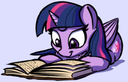 Size: 1280x820 | Tagged: safe, artist:topicranger, twilight sparkle, alicorn, pony, atg 2019, book, bookhorse, chest fluff, colored, cute, eye reflection, female, flat colors, looking down, mare, newbie artist training grounds, reading, reflection, simple background, simple shading, sitting, solo, twiabetes, twilight sparkle (alicorn)