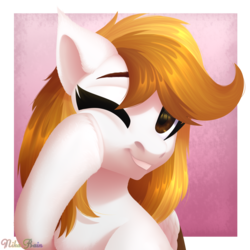 Size: 3000x3000 | Tagged: safe, artist:nika-rain, oc, oc only, pegasus, pony, cute, female, high res, prize, simple background, smiling, solo