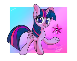 Size: 4200x3300 | Tagged: safe, artist:burnflameheart, twilight sparkle, alicorn, pony, g4, abstract background, colored pupils, cute, cutie mark, female, looking at you, mare, solo, twiabetes, twilight sparkle (alicorn), twilight's cutie mark