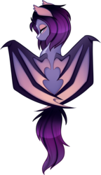 Size: 1402x2433 | Tagged: safe, artist:scarlet-spectrum, oc, oc:dawn aurora, bat pony, pony, bat pony oc, female, lidded eyes, looking back, mare, rear view, simple background, solo, spread wings, transparent background, wings