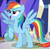 Size: 945x930 | Tagged: safe, screencap, rainbow dash, pony, equestria girls, equestria girls specials, g4, my little pony equestria girls: better together, my little pony equestria girls: spring breakdown, cropped, equestria girls ponified, female, human pony dash, offscreen character, ponified, solo