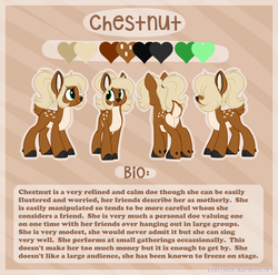Size: 5200x5161 | Tagged: safe, artist:kellythedrawinguni, oc, oc only, oc:chestnut, deer, pony, commission, female, pale belly, reference sheet, solo
