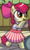 Size: 325x540 | Tagged: safe, idw, apple bloom, earth pony, pony, g4, spoiler:comic, candy striper, clothes, female, solo, uniform