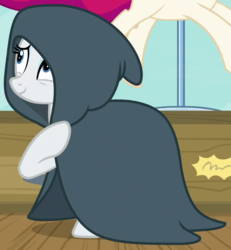 Size: 675x730 | Tagged: safe, screencap, rarity, pony, g4, it isn't the mane thing about you, cloak, clothes, cropped, female, mare, solo