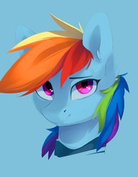 Size: 1635x2101 | Tagged: safe, artist:tangomangoes, rainbow dash, pegasus, pony, g4, bust, female, solo