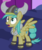Size: 293x348 | Tagged: safe, screencap, sunshower raindrops, pegasus, pony, g4, luna eclipsed, background pony, clothes, costume, cropped, female, helmet, horned helmet, mare, nightmare night costume, outfit catalog, solo, spread wings, viking, viking helmet, viking raindrops, wings