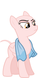 Size: 2475x4985 | Tagged: safe, artist:outlawquadrant, edit, edited edit, editor:slayerbvc, vector edit, spitfire, pegasus, pony, g4, bald, female, furless, furless edit, glare, mare, nude edit, nudity, plucked, shaved, shaved tail, simple background, solo, spitfire is not amused, towel, transparent background, unamused, vector