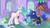 Size: 1920x1080 | Tagged: safe, screencap, princess celestia, princess luna, pony, between dark and dawn, g4, clothes, hawaiian shirt, magic, shirt