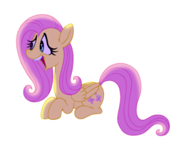 Size: 1143x928 | Tagged: safe, artist:littmosa, fluttershy, pegasus, pony, g4, folded wings, open mouth, shade, simple background, talking, transparent background, wings