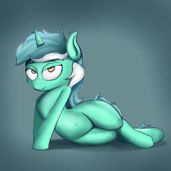 Size: 5000x5000 | Tagged: safe, artist:rainyvisualz, lyra heartstrings, pony, unicorn, g4, belly, belly button, female, looking at you, lying down, solo