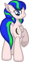 Size: 377x793 | Tagged: safe, artist:zeka10000, oc, oc only, oc:toasted coconut, pony, butt, dock, ear fluff, full body, looking back, plot, simple background, smiling, solo, standing, transparent background