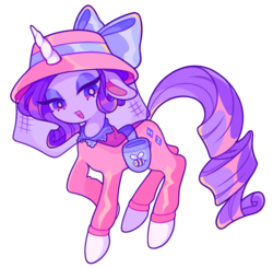 Size: 950x930 | Tagged: safe, artist:nekozneko, idw, rarity, pony, unicorn, g4, beekeeper, bow, clothes, ear fluff, female, floppy ears, lidded eyes, mare, open mouth, simple background, solo, transparent background