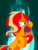 Size: 2851x3716 | Tagged: safe, artist:andromedasparkz, sunset shimmer, pony, unicorn, g4, angry, female, fiery shimmer, fire, high res, mare, messy mane, newbie artist training grounds, open mouth, solo