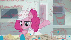 Size: 1280x720 | Tagged: safe, screencap, cheese sandwich, pinkie pie, sans smirk, earth pony, pony, g4, the last laugh, animated, butt, chinese, plot, sound, subtitles, webm