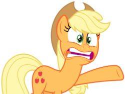 Size: 3981x2975 | Tagged: safe, artist:sketchmcreations, applejack, earth pony, pony, between dark and dawn, g4, faic, female, high res, mare, open mouth, raised hoof, simple background, solo, transparent background, vector