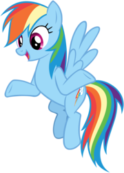 Size: 5914x8204 | Tagged: safe, artist:andoanimalia, rainbow dash, pegasus, pony, g4, it ain't easy being breezies, absurd resolution, female, flying, mare, open mouth, simple background, solo, transparent background, underhoof, vector