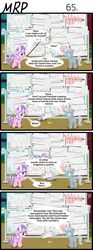 Size: 800x2153 | Tagged: safe, artist:umneem, diamond tiara, dinky hooves, silver spoon, earth pony, pony, comic:my rational pony, g4, :o, comic, confused, dialogue, eye contact, fancy mathematics, female, filly, frown, glare, graph, grin, gritted teeth, hoof hold, looking at each other, math, open mouth, peeking, pointer, pointing, raised eyebrow, smiling, speech bubble, stock market, text, when you see it