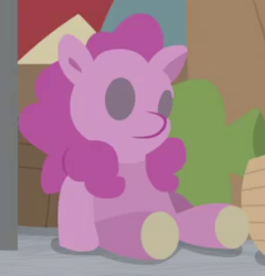 Size: 270x281 | Tagged: safe, screencap, pinkie pie, earth pony, pony, g4, the last laugh, cropped, female, implied pinkie pie, plushie