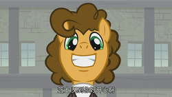 Size: 1920x1080 | Tagged: safe, screencap, cheese sandwich, sans smirk, pony, g4, the last laugh, leak, chinese, mask, subtitles