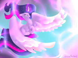 Size: 1200x890 | Tagged: safe, artist:sunniesfunthecupcake, twilight sparkle, alicorn, pony, g4, curved horn, female, horn, solo, twilight sparkle (alicorn)