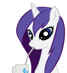 Size: 3673x4000 | Tagged: safe, artist:johnjoseco, artist:tateyfairrain, edit, rarity, pony, unicorn, g4, bust, cup, cute, drink, drinking, drinking straw, female, mare, pretty, raribetes, simple background, solo, straight mane, straw, transparent background, vector, wet, wet mane, wet mane rarity