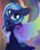 Size: 1379x1703 | Tagged: safe, artist:dusthiel, princess luna, alicorn, pony, g4, asriel dreemurr, atg 2019, cute, female, filly, lunabetes, mare, newbie artist training grounds, solo, undertale, woona, younger