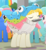 Size: 605x662 | Tagged: safe, screencap, kersplash, rainbow trout (g4), earth pony, pony, g4, my little pony: rainbow roadtrip, animal costume, background pony, clothes, costume, cropped, eyes closed, female, fish costume, harmonica, male, mare, maybe salmon, musical instrument, playing instrument, puns in the comments, solo focus, stallion, unnamed character, unnamed pony