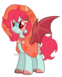 Size: 1280x1601 | Tagged: safe, artist:mintoria, oc, oc only, oc:spots, bat pony, pony, female, mare, simple background, solo, transparent background
