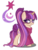 Size: 900x1200 | Tagged: safe, artist:gihhbloonde, artist:rainibases, oc, oc only, pony, unicorn, adoptable, base used, bedroom eyes, clothes, eyeshadow, female, glasses, hairclip, magical lesbian spawn, makeup, mare, multicolored hair, offspring, parent:moondancer, parent:twilight sparkle, parents:twidancer, ponytail, simple background, solo, sweater, transparent background