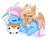 Size: 3000x2372 | Tagged: safe, artist:pesty_skillengton, oc, oc only, oc:liu, oc:mirta whoowlms, earth pony, pegasus, pony, cute, female, high res, male, mare, onomatopoeia, plushie, sleeping, sleepy, sound effects, zzz