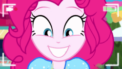 Size: 800x450 | Tagged: safe, alternate version, screencap, pinkie pie, equestria girls, equestria girls series, five lines you need to stand in, g4, spoiler:eqg series (season 2), female, gif, non-animated gif, solo