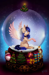 Size: 1280x1950 | Tagged: safe, artist:das_leben, oc, oc only, pegasus, pony, snow globe, solo