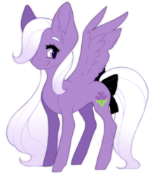 Size: 1191x1351 | Tagged: safe, artist:dustyonyx, oc, oc only, oc:yoko, pegasus, pony, bow, female, mare, simple background, solo, tail bow, transparent background